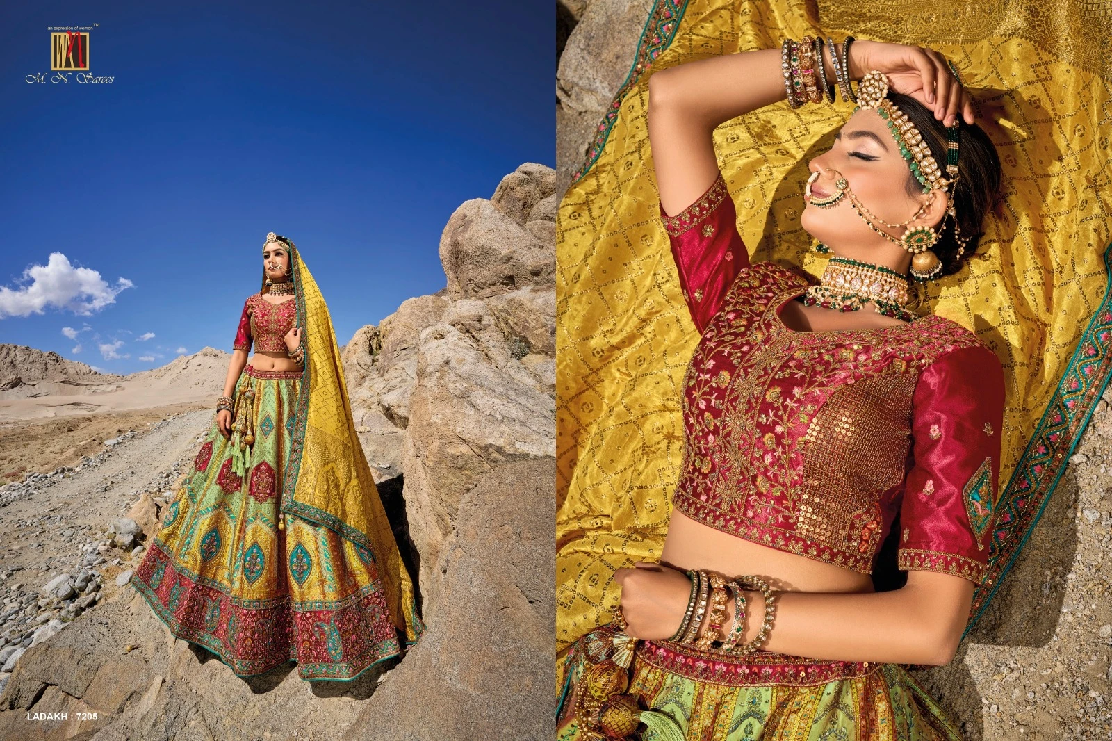 M.N 7200 Series Banarasi Silk Wholesale Lehenga Catalog — Wholesale Lehenga, MPA wholesale from Surat — view 5